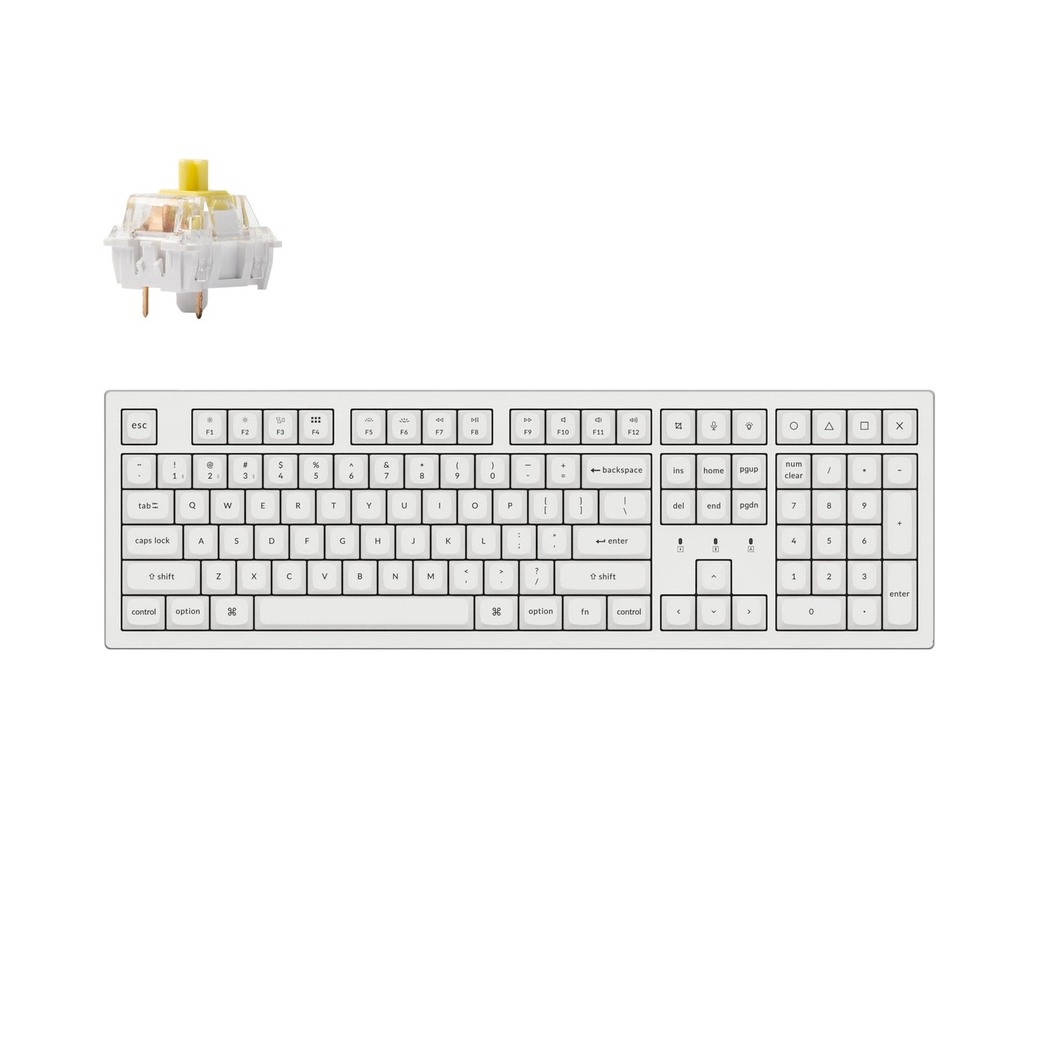 Teclado mecânico sem fio Keychron K10 Pro QMK/VIA (layout ANSI dos EUA)