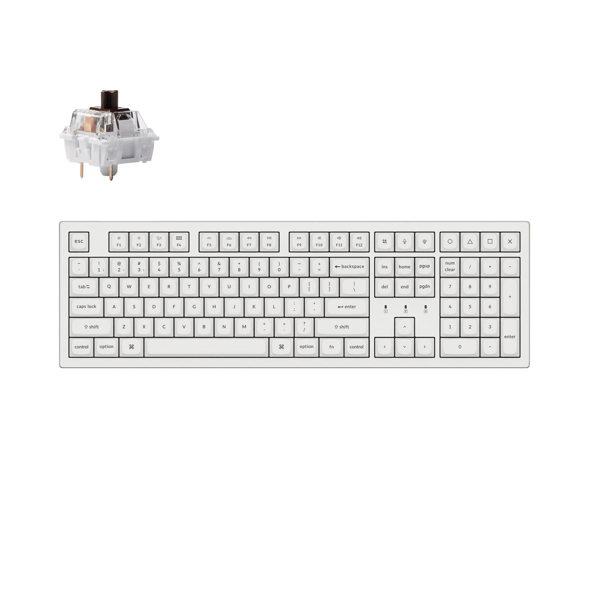 Teclado mecânico sem fio Keychron K10 Pro QMK/VIA (layout ANSI dos EUA)