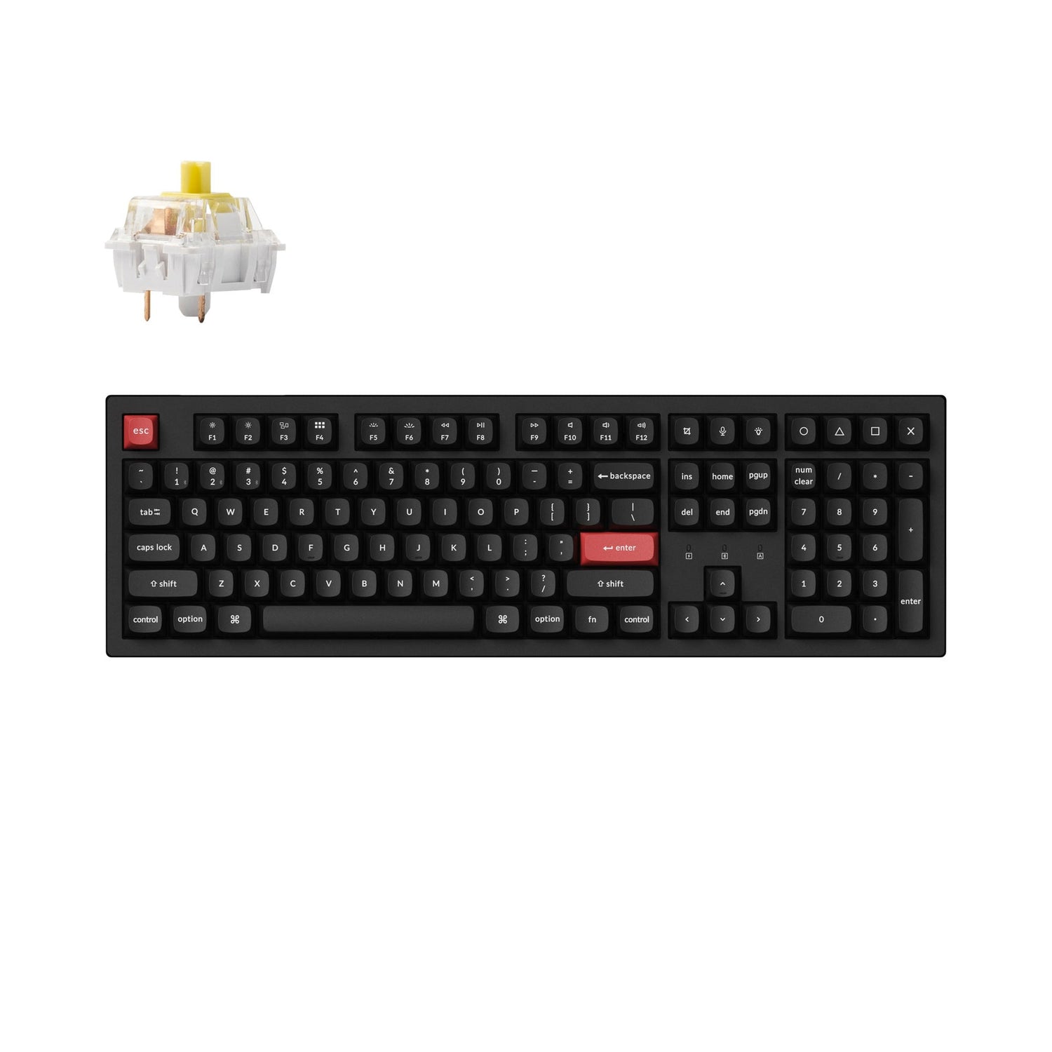 Teclado mecânico sem fio Keychron K10 Pro QMK/VIA (layout ANSI dos EUA)