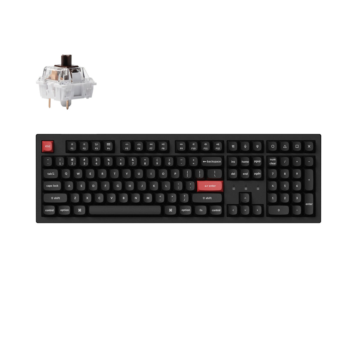 Teclado mecânico sem fio Keychron K10 Pro QMK/VIA (layout ANSI dos EUA)