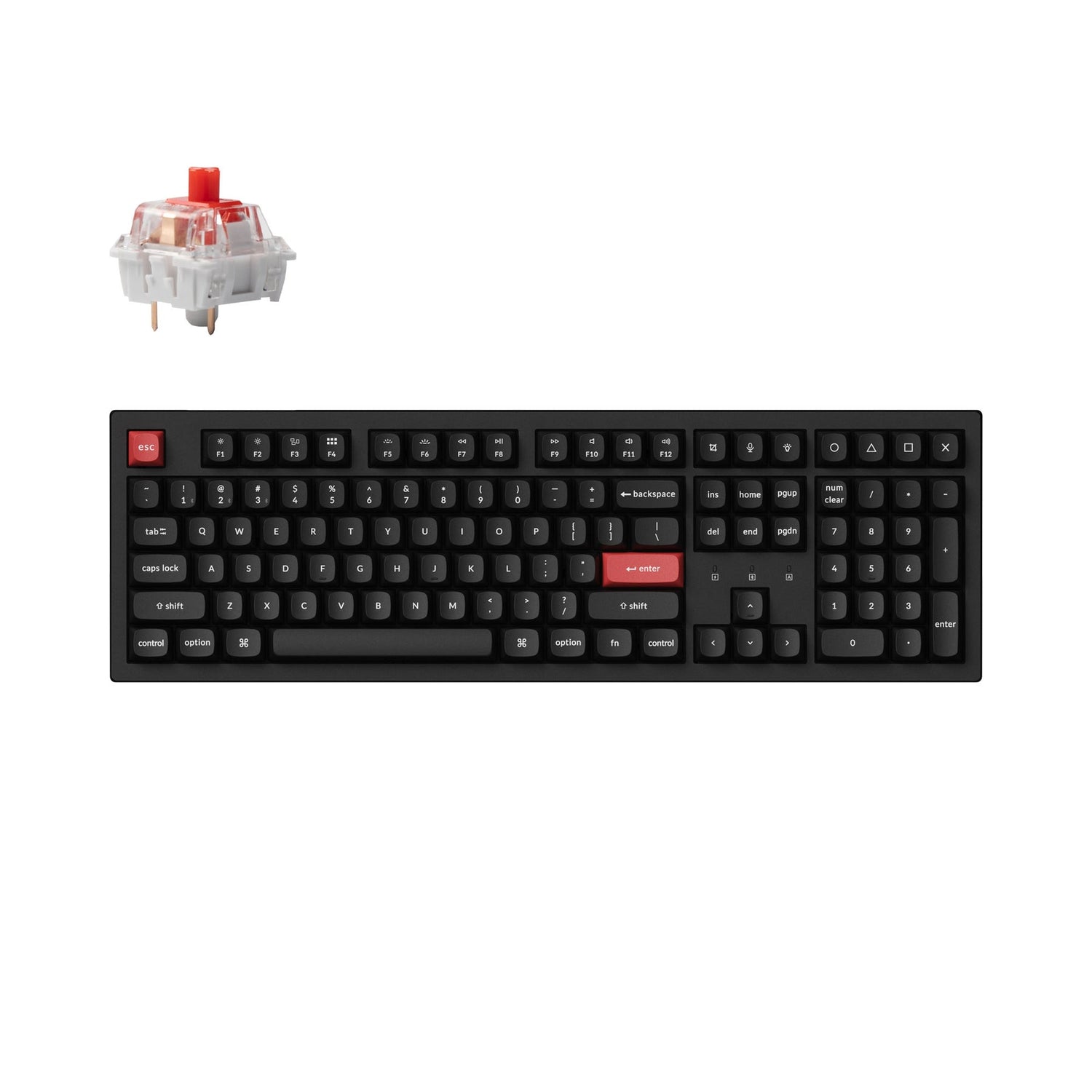 Teclado mecânico sem fio Keychron K10 Pro QMK/VIA (layout ANSI dos EUA)