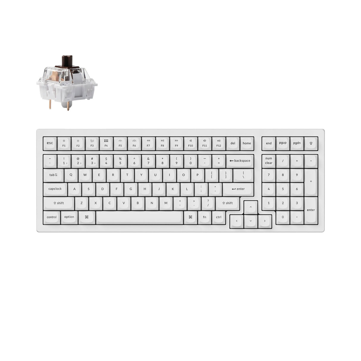 Teclado mecânico sem fio Keychron K4 Pro QMK/VIA (layout ANSI dos EUA)
