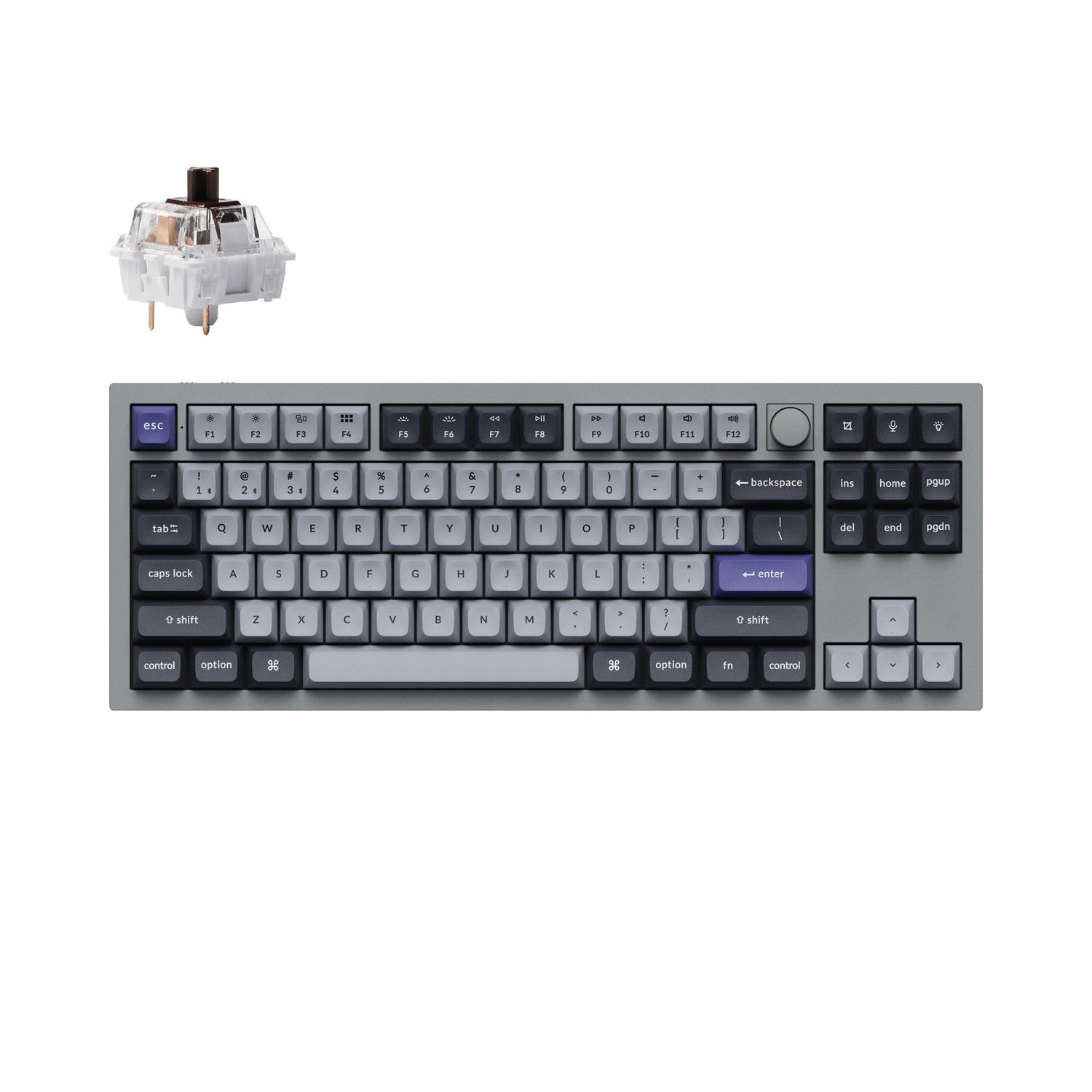 Teclado mecânico personalizado sem fio Keychron Q3 Pro QMK/VIA
