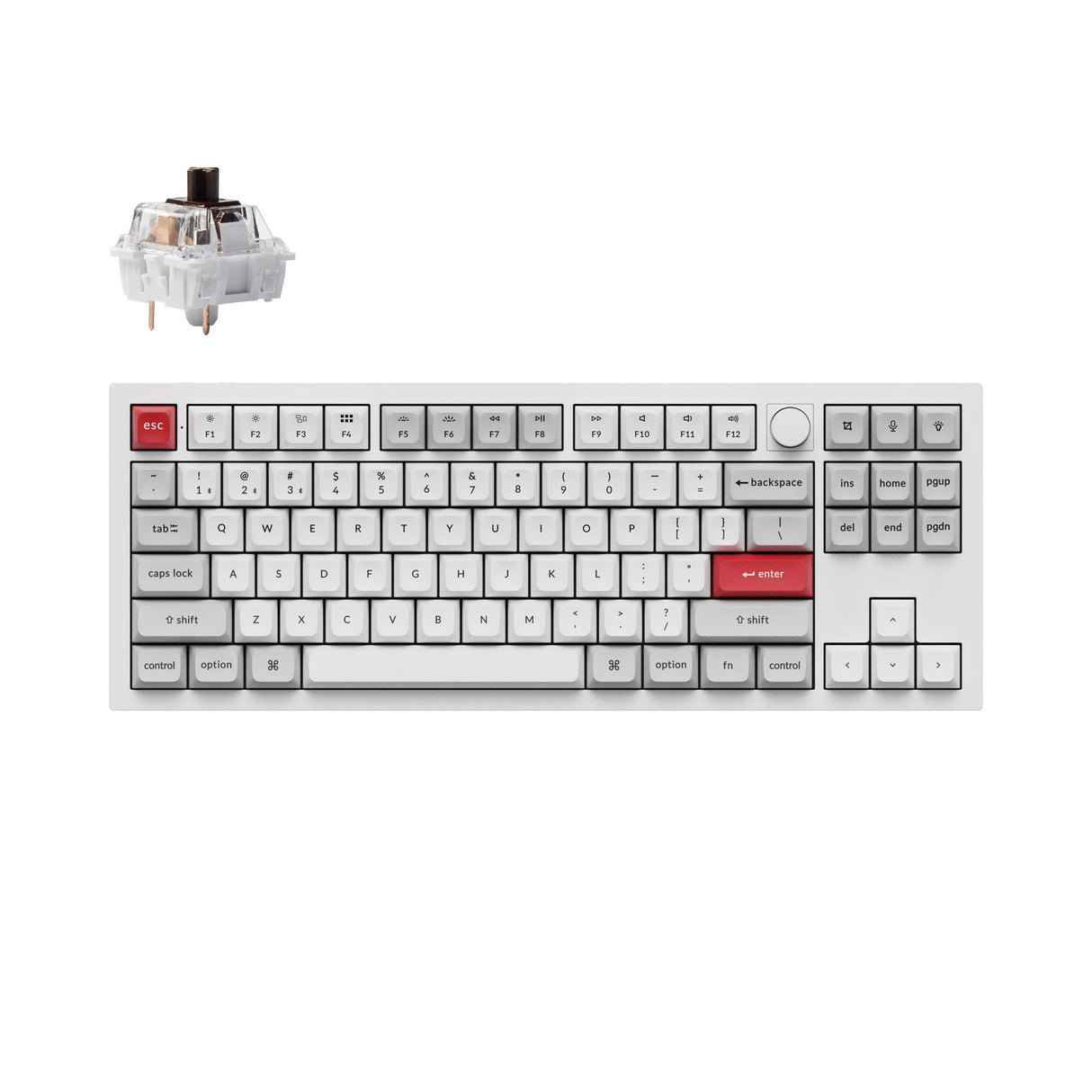 Teclado mecânico personalizado sem fio Keychron Q3 Pro QMK/VIA
