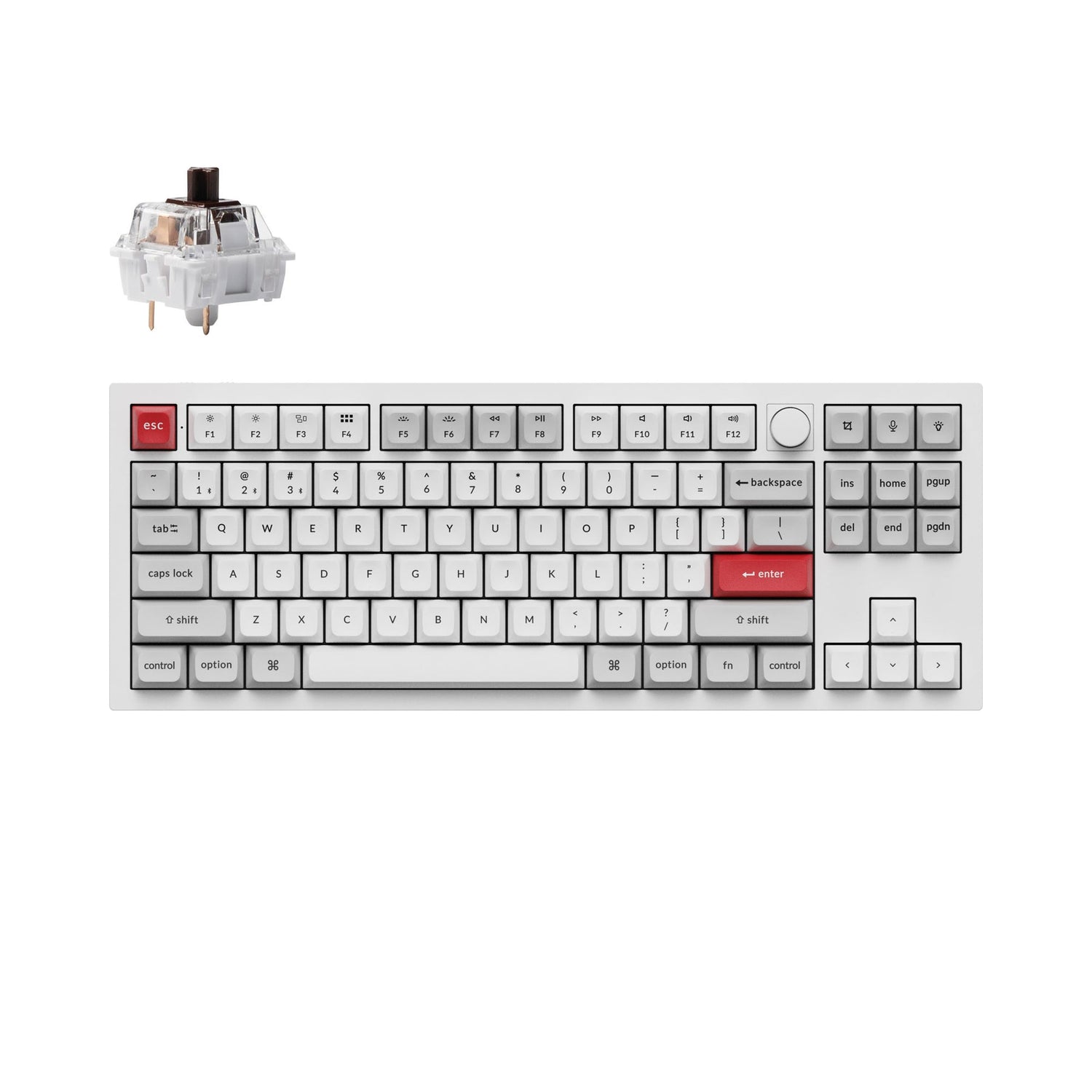 Teclado mecânico personalizado sem fio Keychron Q3 Pro QMK/VIA