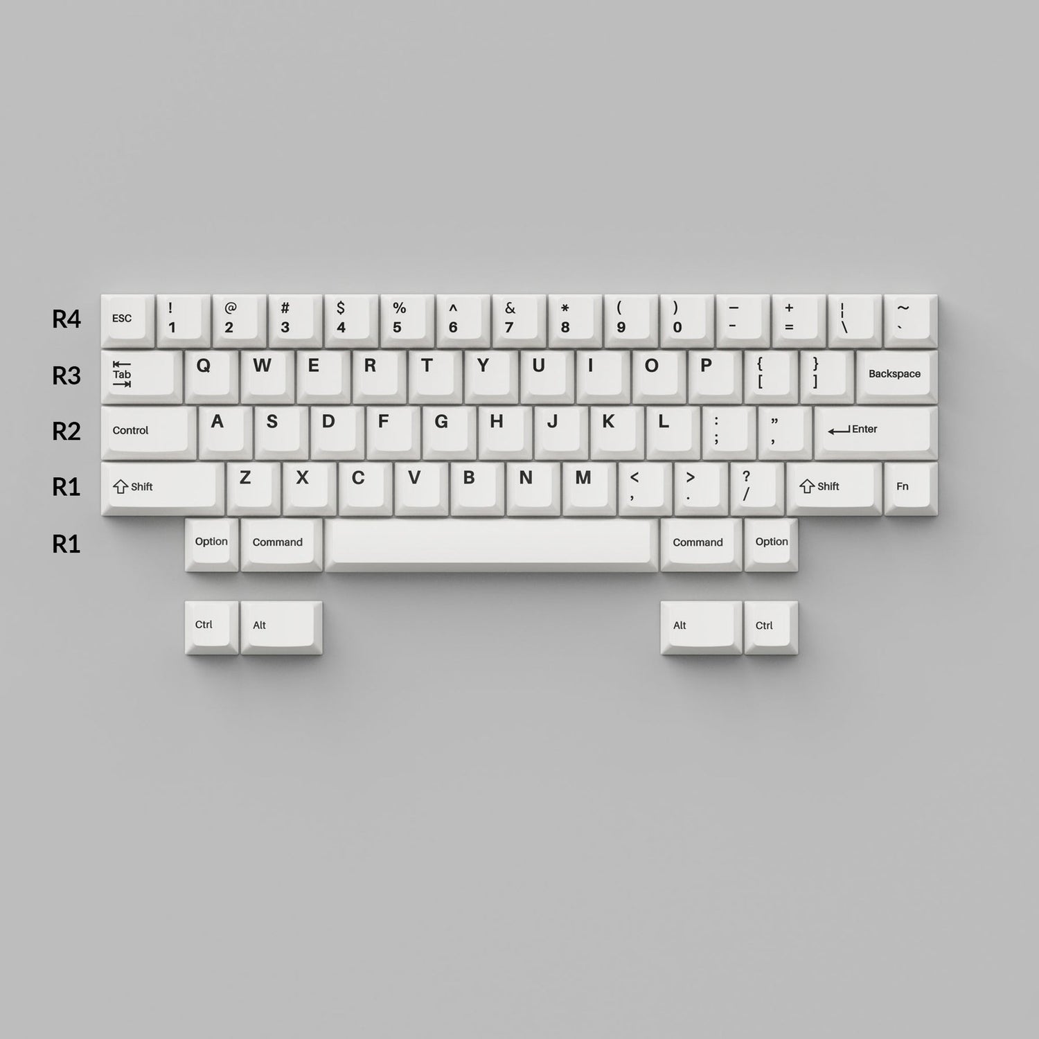 Cherry Profile Double - Shot PBT Juego completo de teclas - Negro sobre blanco - Arco
