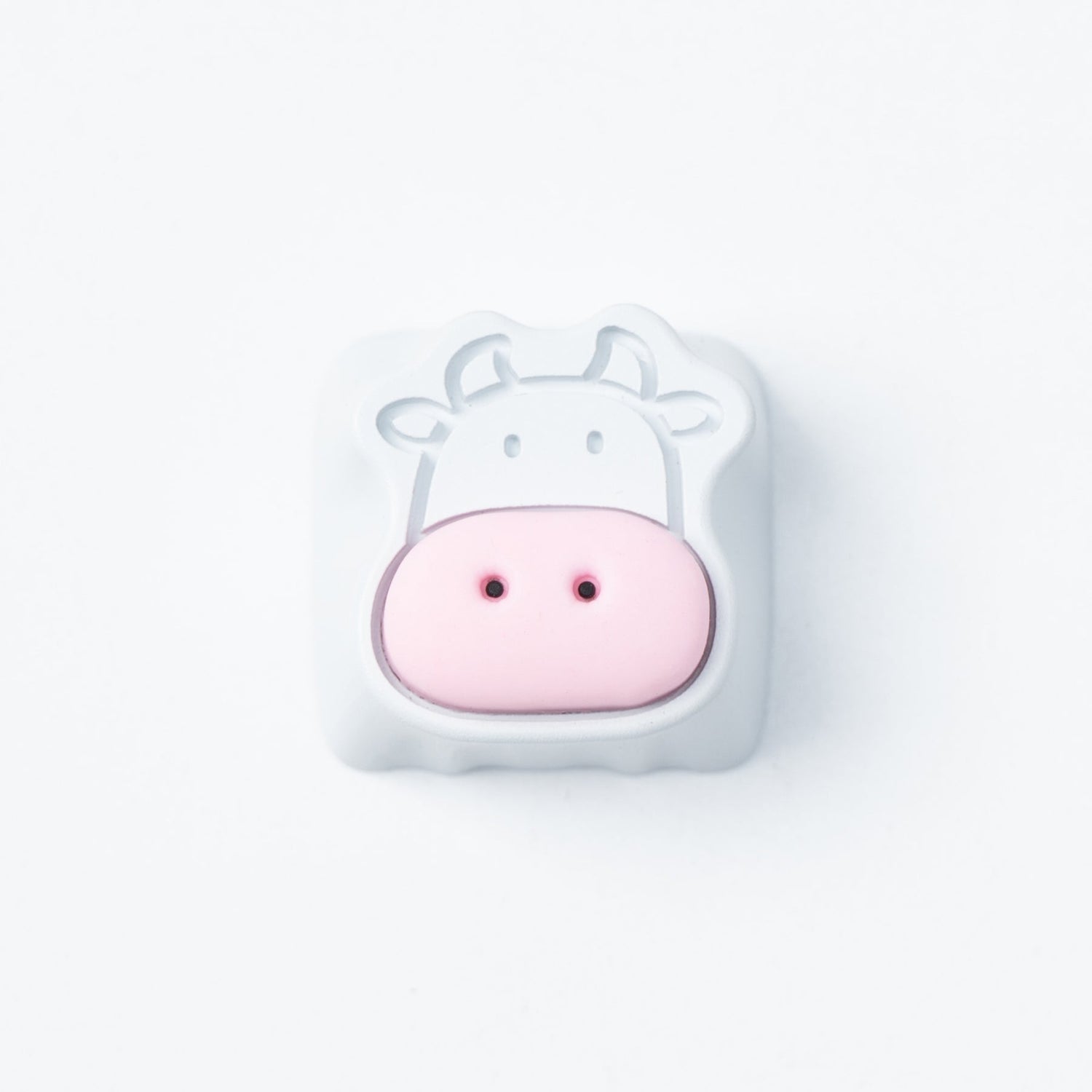 Llavero artesanal de aleación de aluminio de vacas lindas