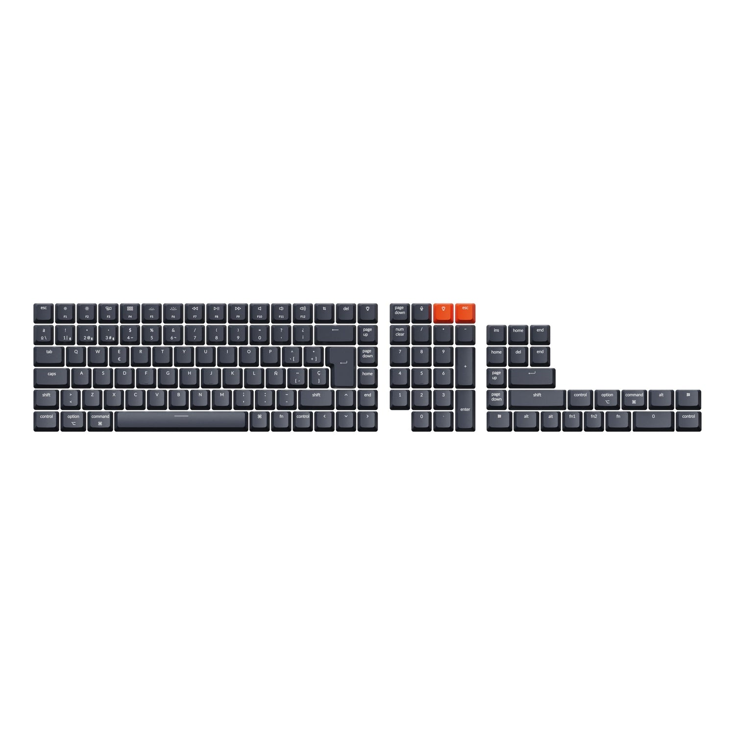 Conjunto completo de teclas ISO ABS