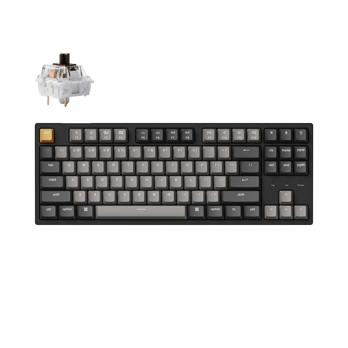 Teclado mecânico com fio Keychron C1 Pro QMK/VIA