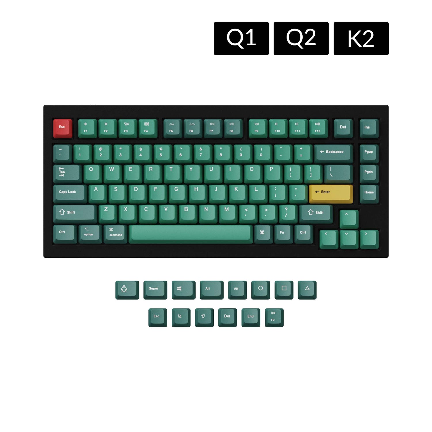 Conjunto de teclas OEM Dye-Sub PBT - Floresta