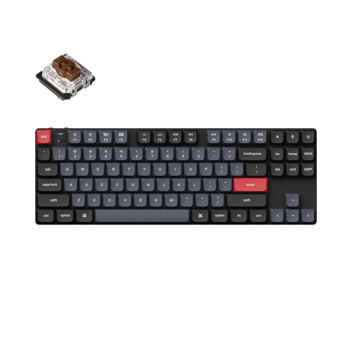 Teclado mecânico personalizado sem fio Keychron K1 Pro QMK/VIA (layout ANSI dos EUA)