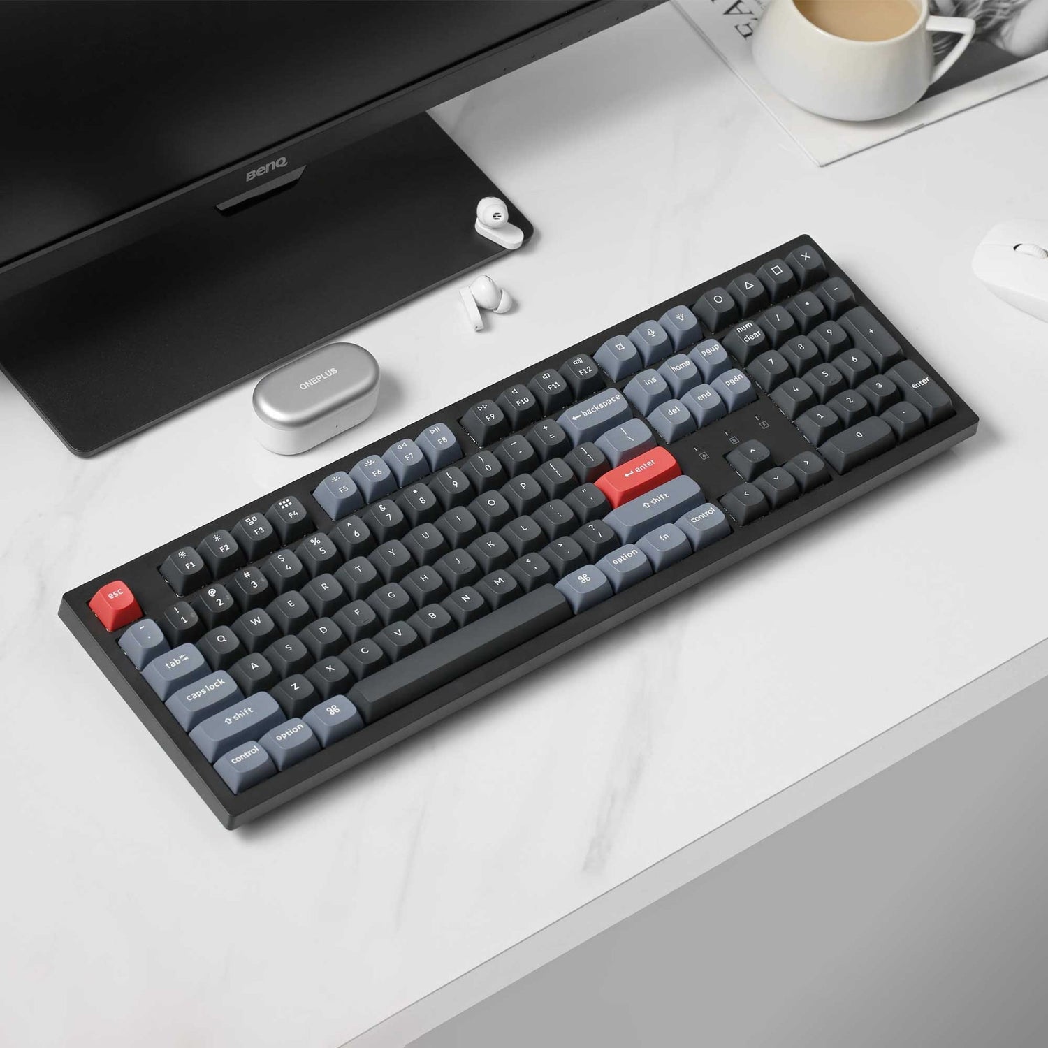 Teclado mecânico sem fio Keychron K10 Pro QMK/VIA (layout ANSI dos EUA)