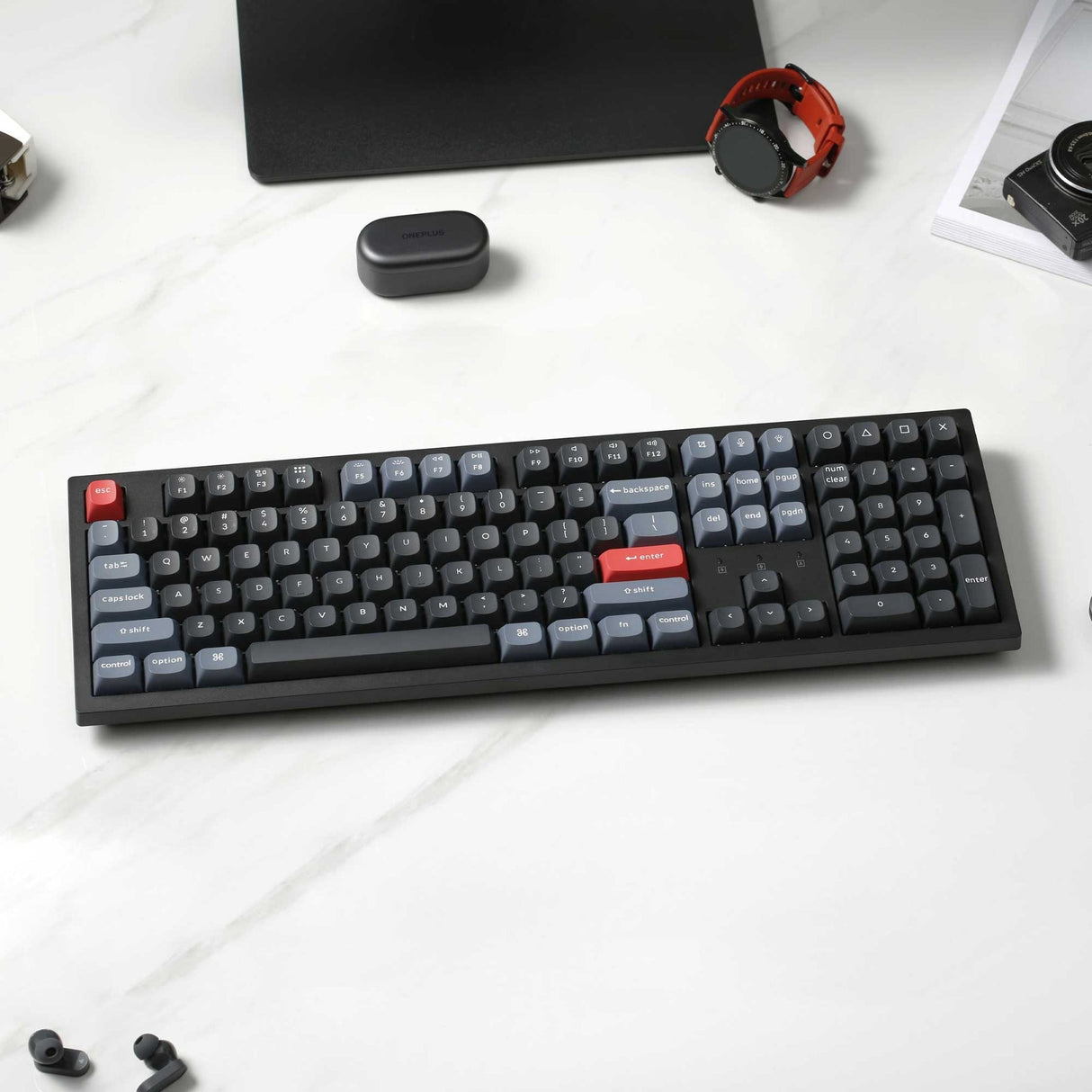 Teclado mecânico sem fio Keychron K10 Pro QMK/VIA (layout ANSI dos EUA)