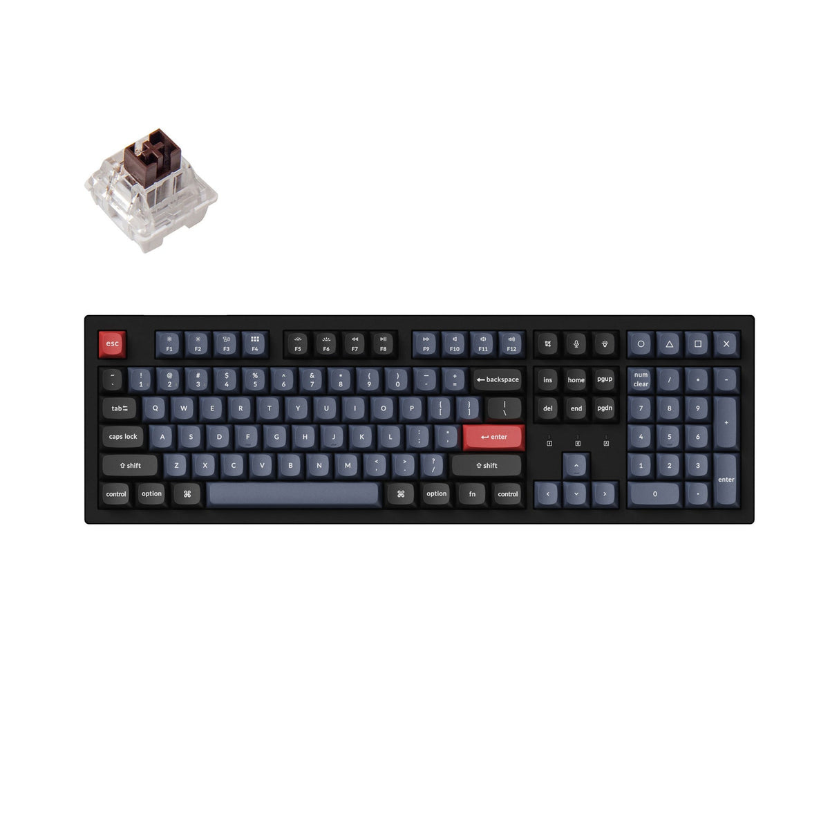 Teclado mecânico sem fio Keychron K10 Pro QMK/VIA (layout ANSI dos EUA)