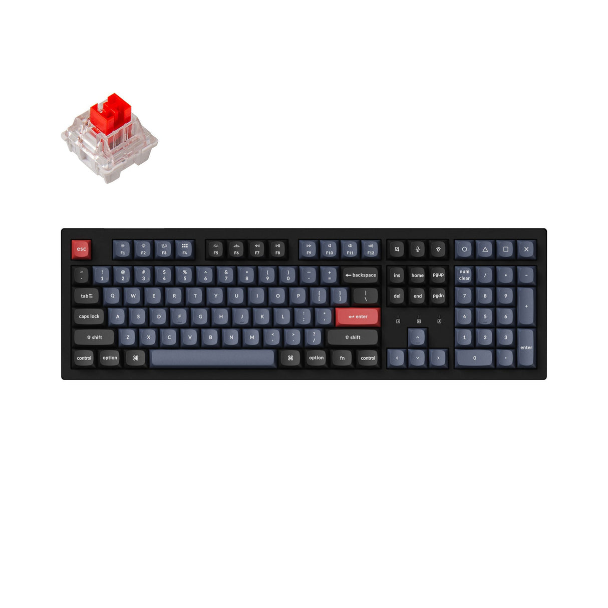 Teclado mecânico sem fio Keychron K10 Pro QMK/VIA (layout ANSI dos EUA)
