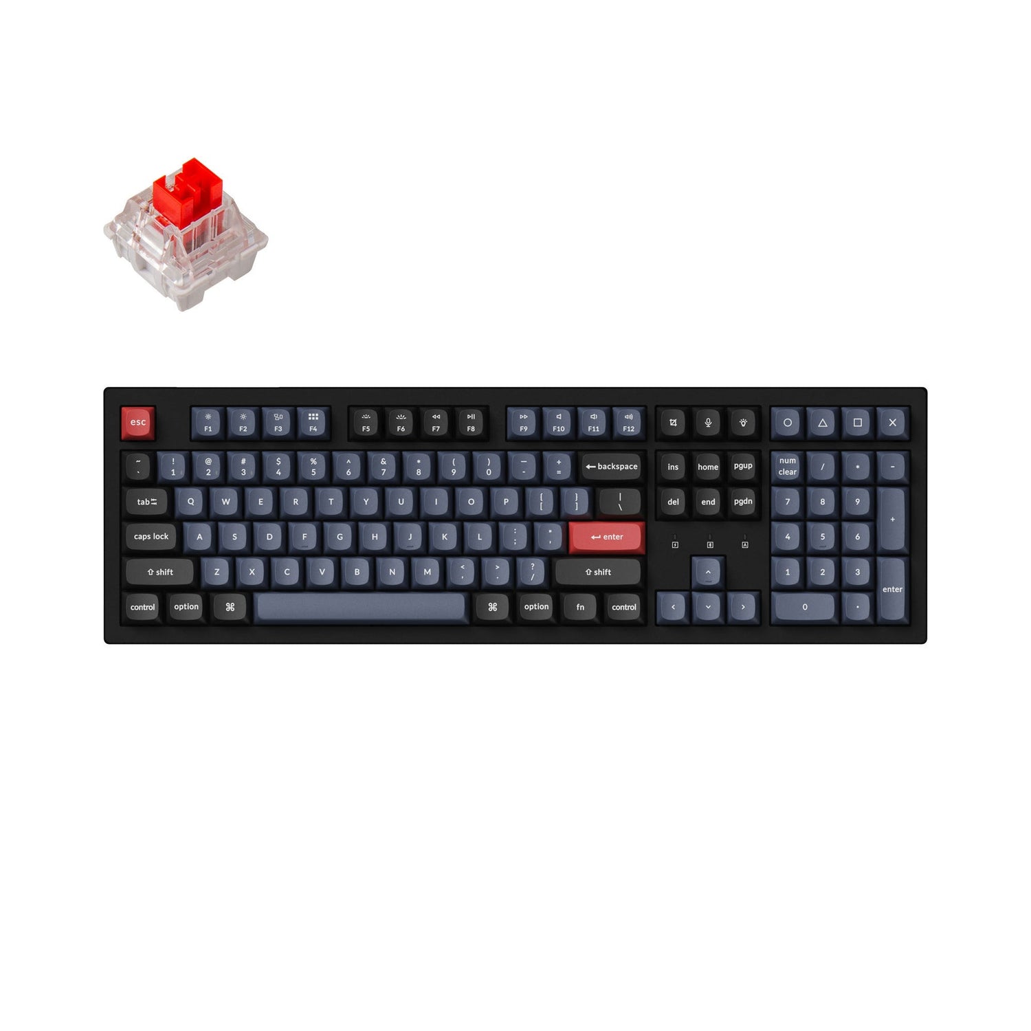 Teclado mecânico sem fio Keychron K10 Pro QMK/VIA (layout ANSI dos EUA)
