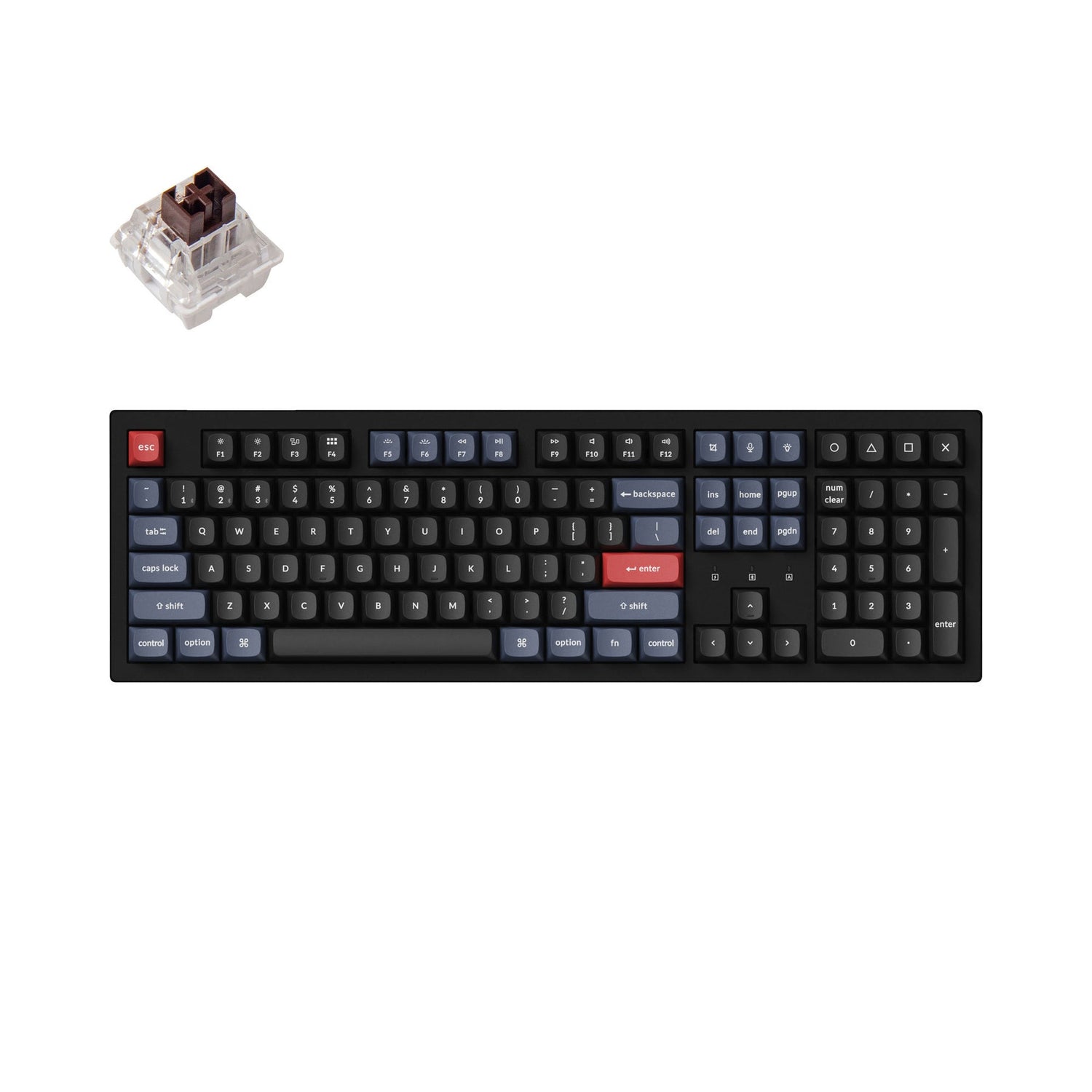 Teclado mecânico sem fio Keychron K10 Pro QMK/VIA (layout ANSI dos EUA)