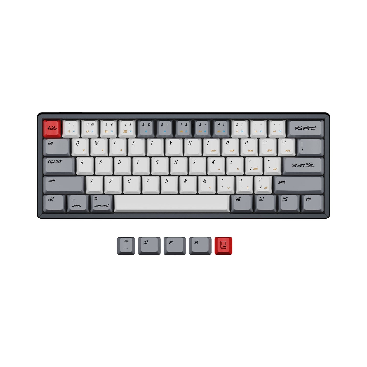 Juego de teclas retro PBT de perfil OEM Keychron