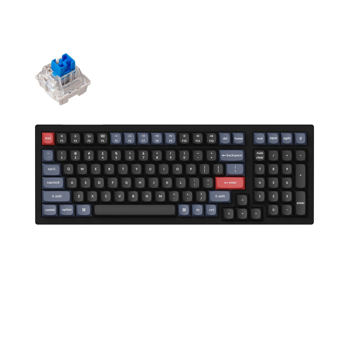Teclado mecânico sem fio Keychron K4 Pro QMK/VIA (layout ANSI dos EUA)