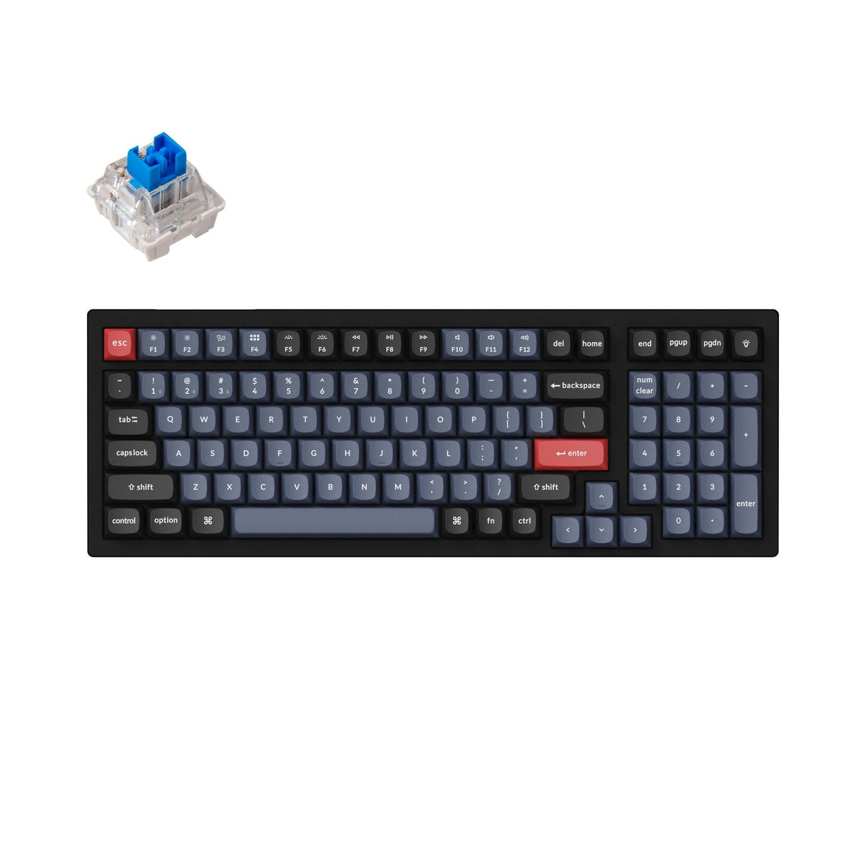 Teclado mecânico sem fio Keychron K4 Pro QMK/VIA (layout ANSI dos EUA)