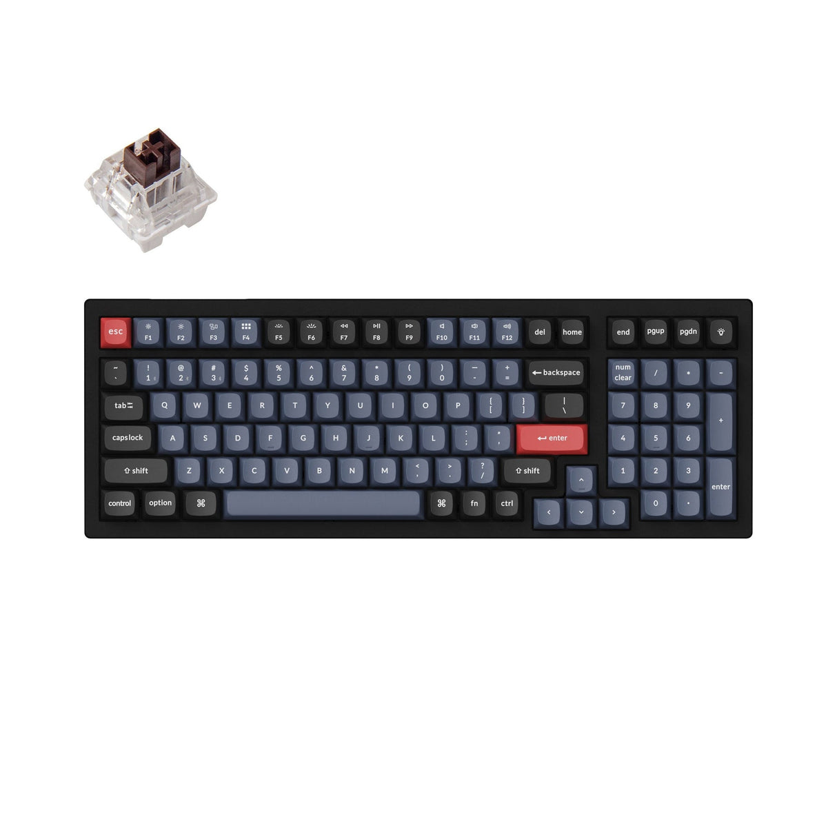 Teclado mecânico sem fio Keychron K4 Pro QMK/VIA (layout ANSI dos EUA)