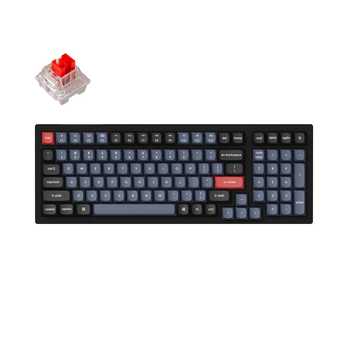 Teclado mecânico sem fio Keychron K4 Pro QMK/VIA (layout ANSI dos EUA)