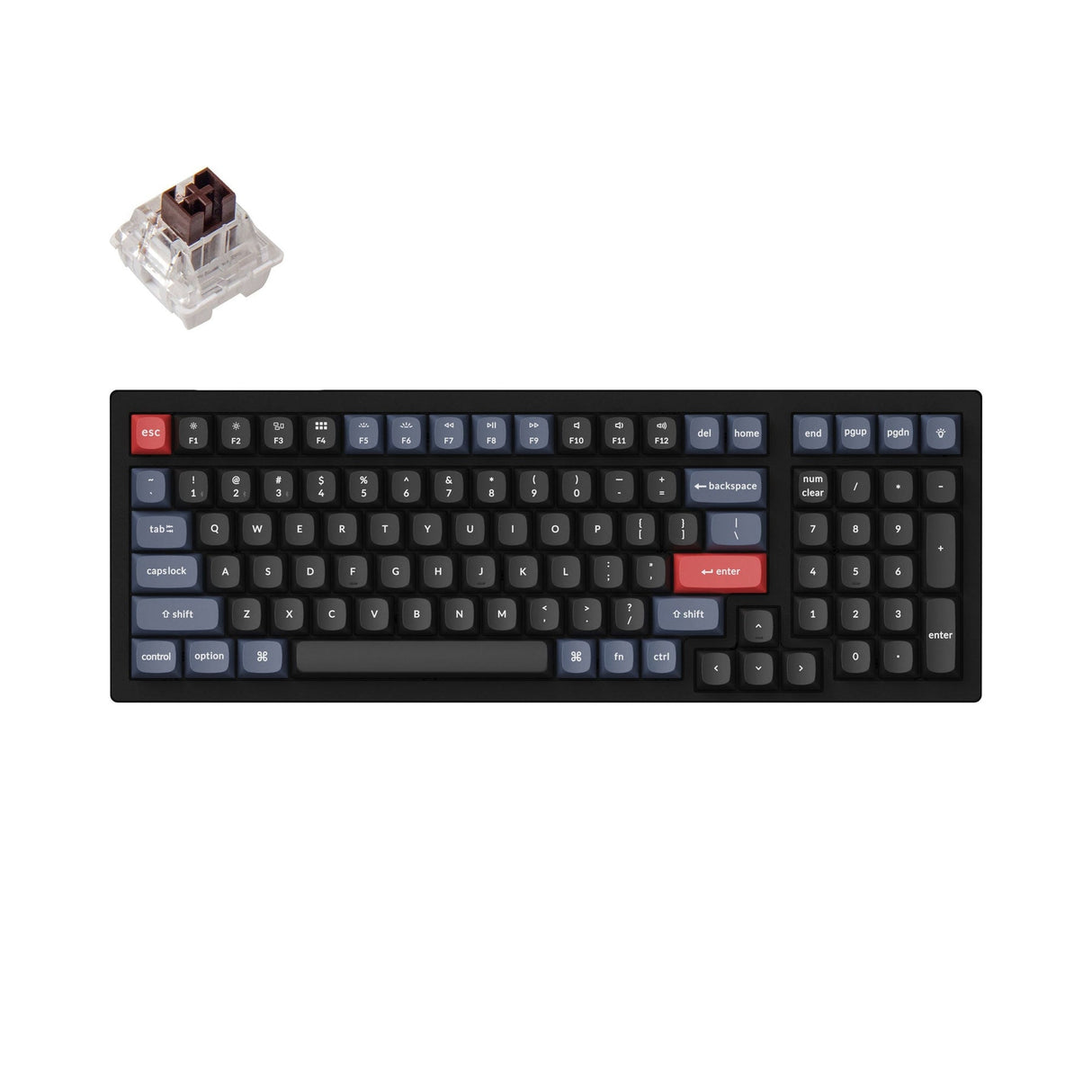 Teclado mecânico sem fio Keychron K4 Pro QMK/VIA (layout ANSI dos EUA)