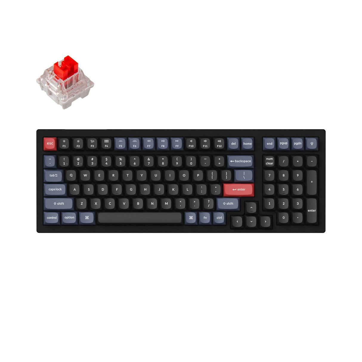 Teclado mecânico sem fio Keychron K4 Pro QMK/VIA (layout ANSI dos EUA)