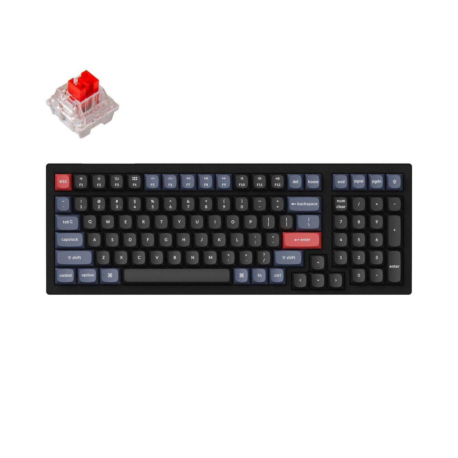 Teclado mecânico sem fio Keychron K4 Pro QMK/VIA (layout ANSI dos EUA)