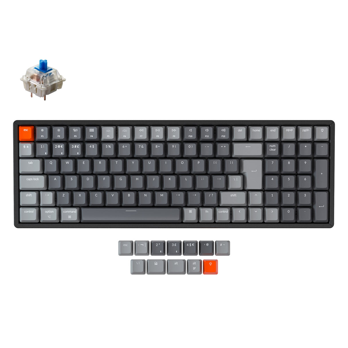 Teclado mecánico inalámbrico Keychron K4 (diseño ISO del Reino Unido) - Versión 2
