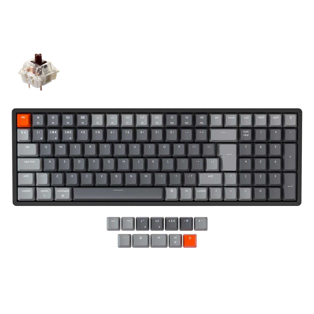 Teclado mecánico inalámbrico Keychron K4 (diseño ISO del Reino Unido) - Versión 2