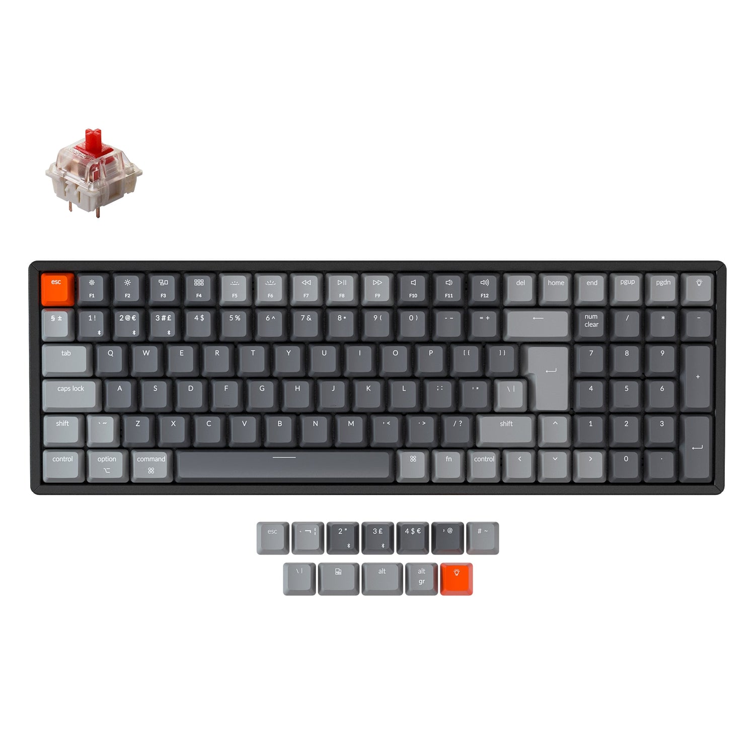 Teclado mecánico inalámbrico Keychron K4 (diseño ISO del Reino Unido) - Versión 2