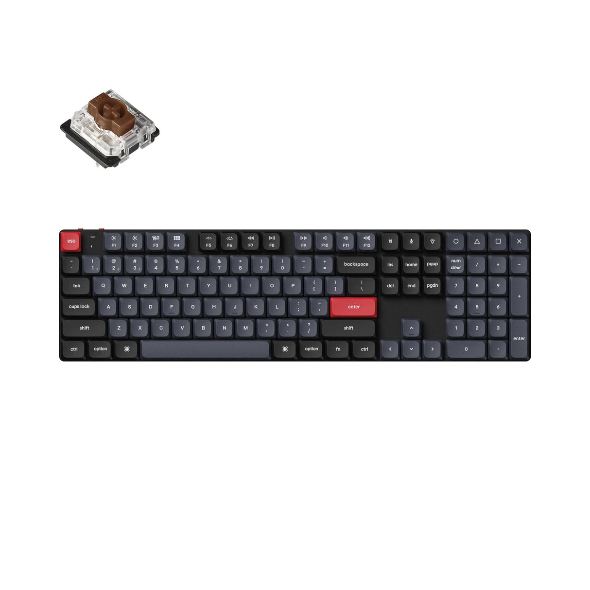 Teclado mecânico personalizado sem fio Keychron K5 Pro QMK/VIA (layout ANSI dos EUA)