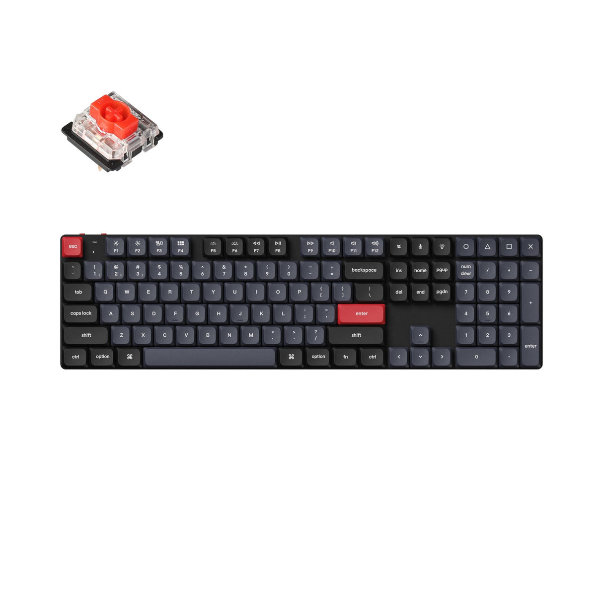Teclado mecânico personalizado sem fio Keychron K5 Pro QMK/VIA (layout ANSI dos EUA)