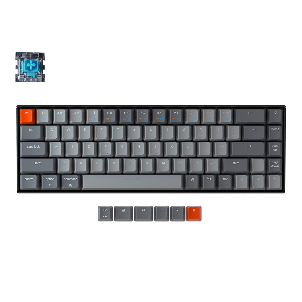 Teclado mecânico sem fio Keychron K6 (layout ANSI dos EUA)