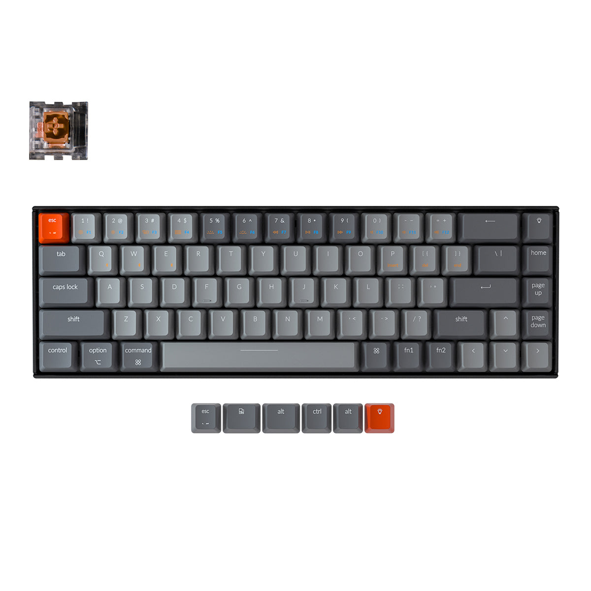 Teclado mecânico sem fio Keychron K6 (layout ANSI dos EUA)
