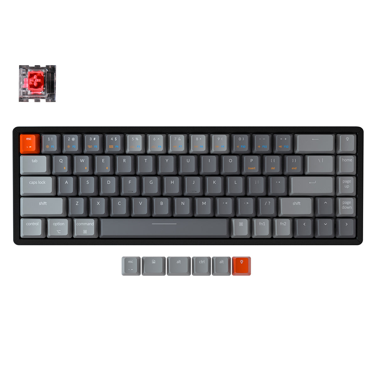 Teclado mecânico sem fio Keychron K6 (layout ANSI dos EUA)