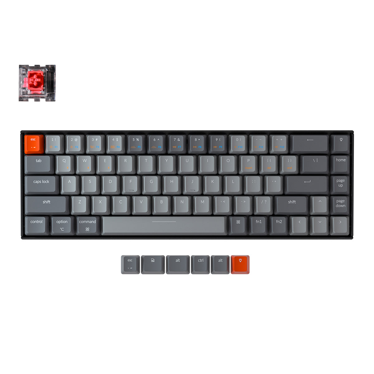 Teclado mecânico sem fio Keychron K6 (layout ANSI dos EUA)