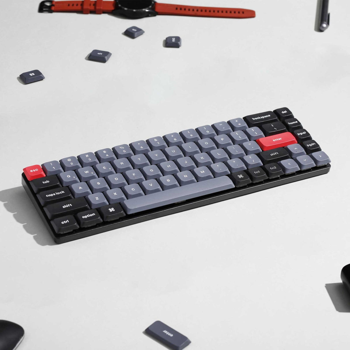 Teclado mecânico personalizado sem fio Keychron K7 Pro QMK/VIA