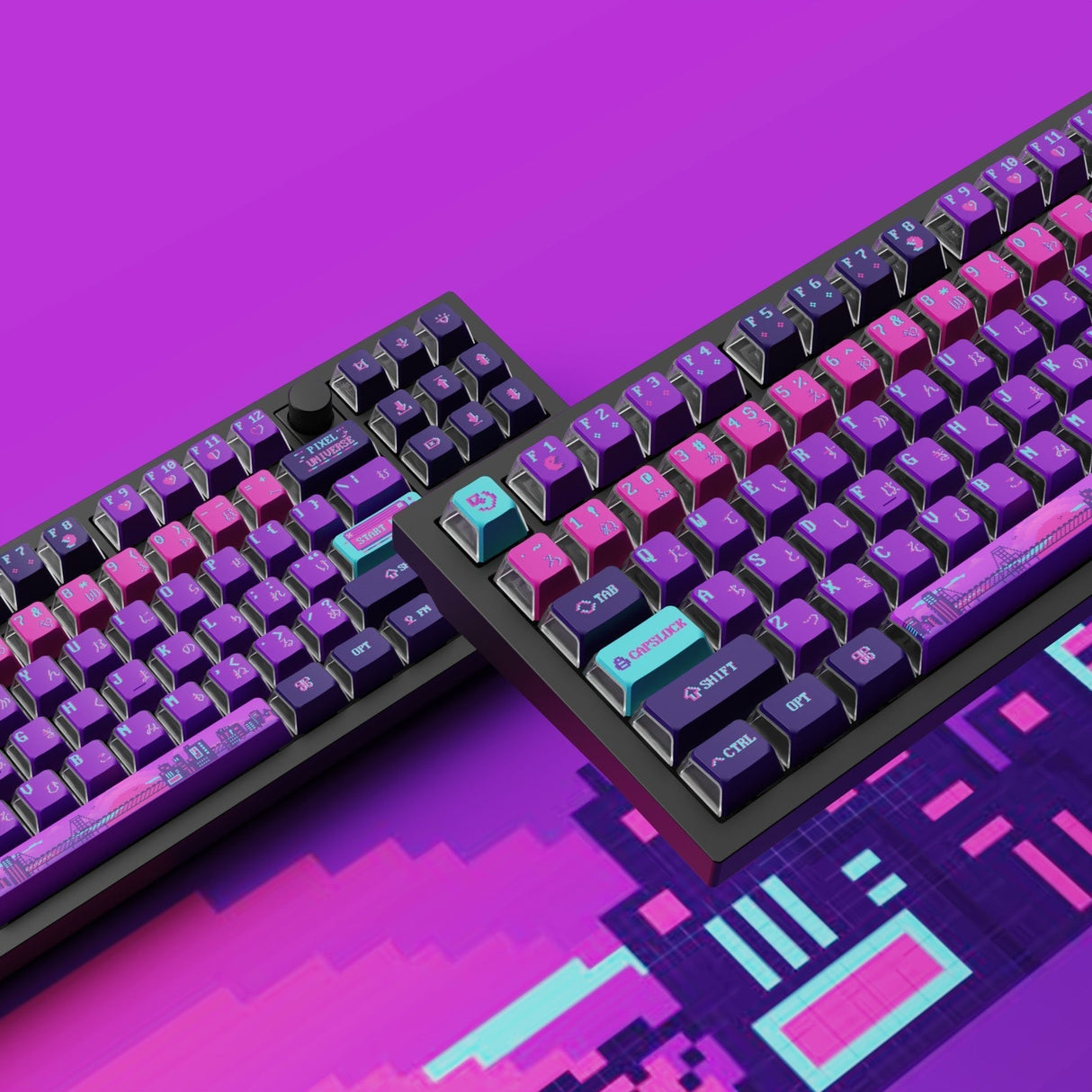 Conjunto completo de teclas OEM Dye-Sub PBT - Pixel Universe