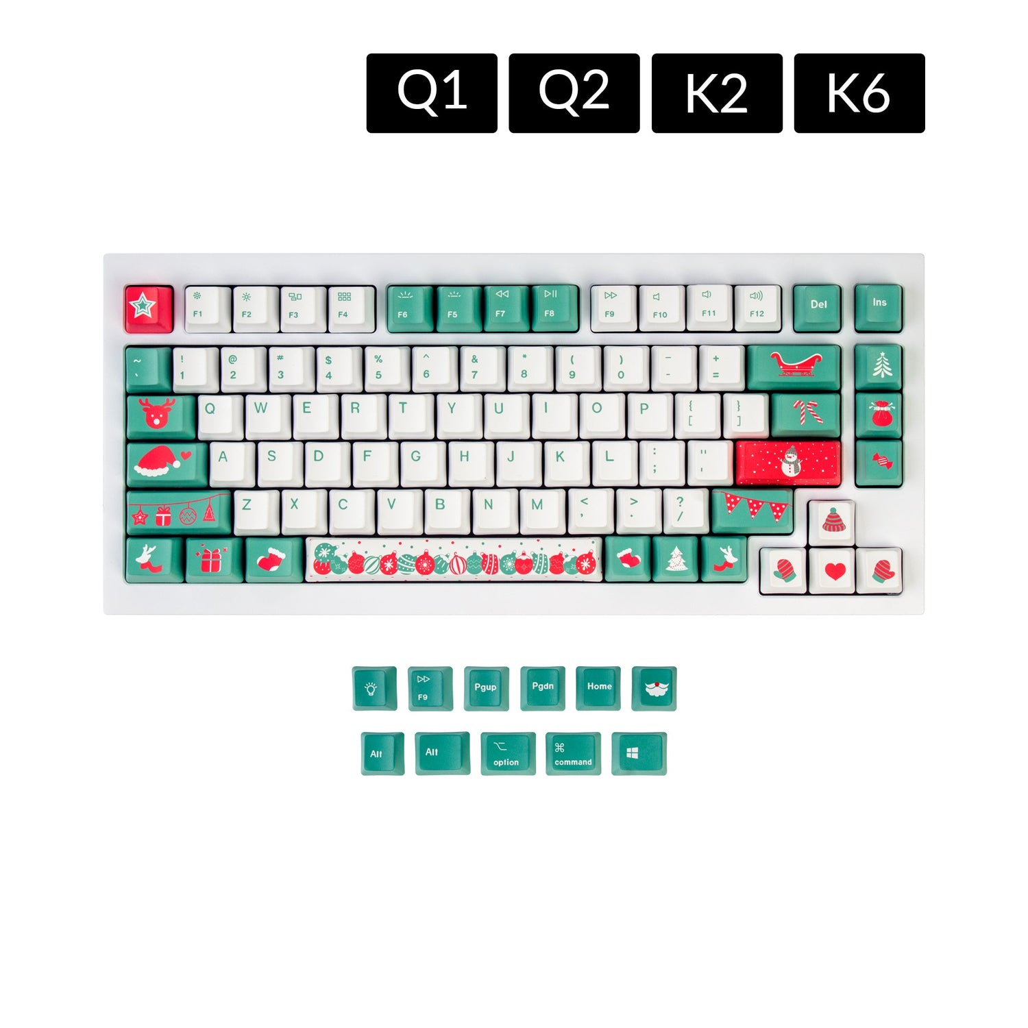 Conjunto de chaves OEM Dye-Sub PBT - Árvore de Natal