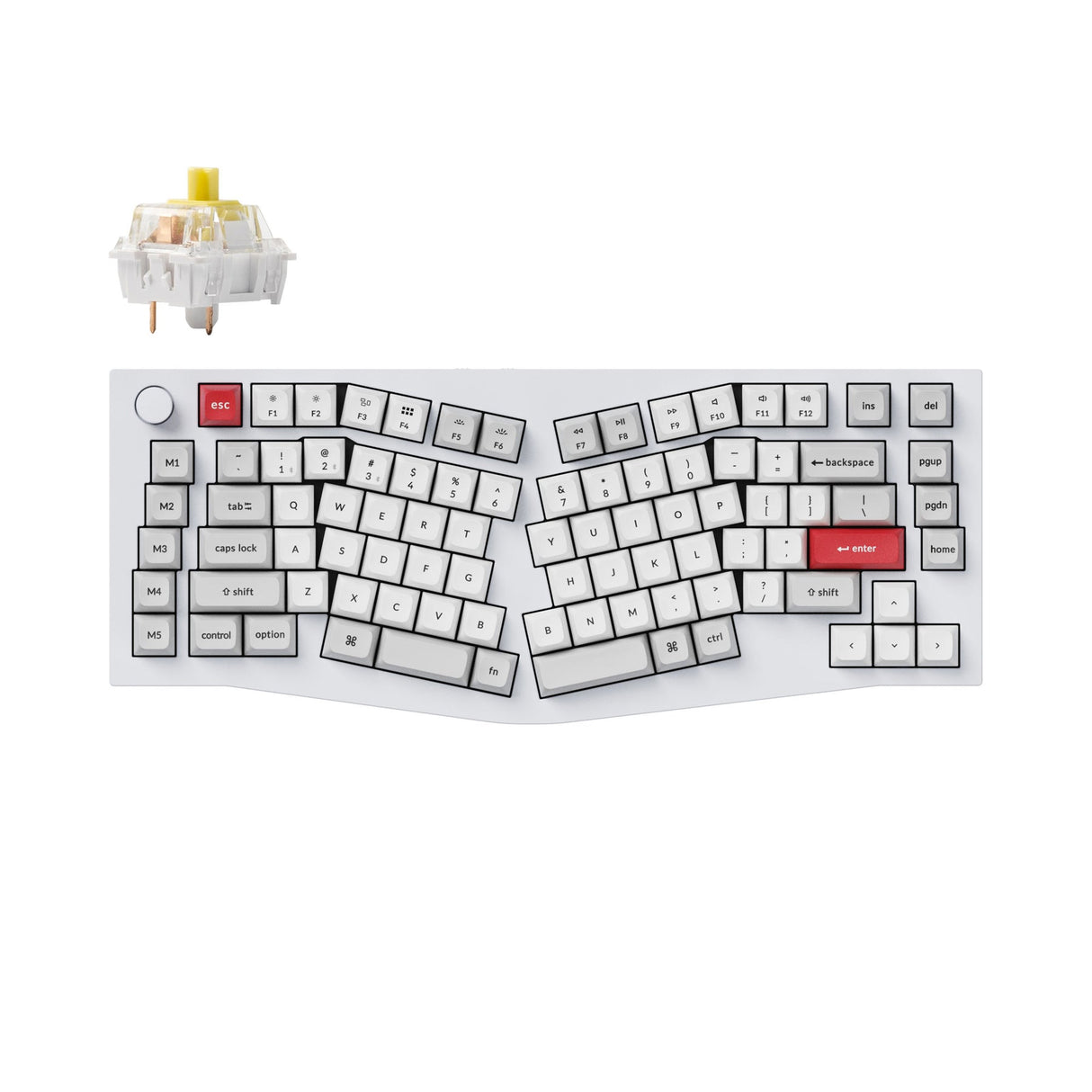 Keychron Q10 Pro (Alice Layout) Teclado mecânico personalizado sem fio QMK/VIA