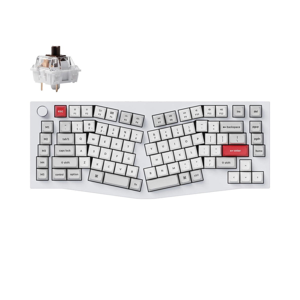 Keychron Q10 Pro (Alice Layout) Teclado mecânico personalizado sem fio QMK/VIA