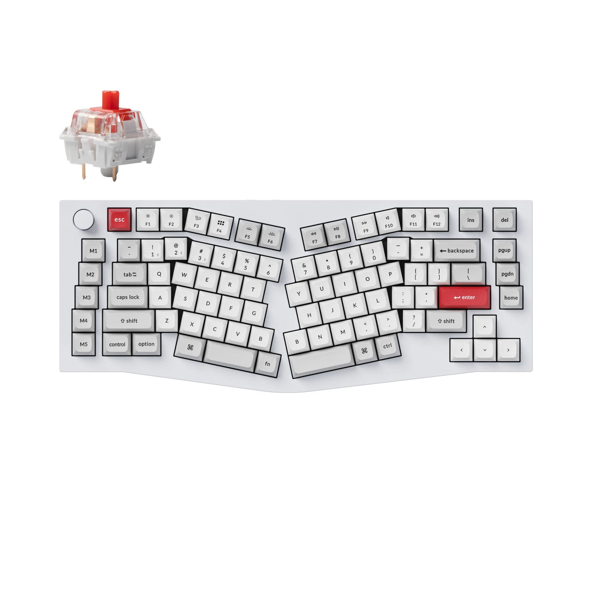 Keychron Q10 Pro (Alice Layout) Teclado mecânico personalizado sem fio QMK/VIA