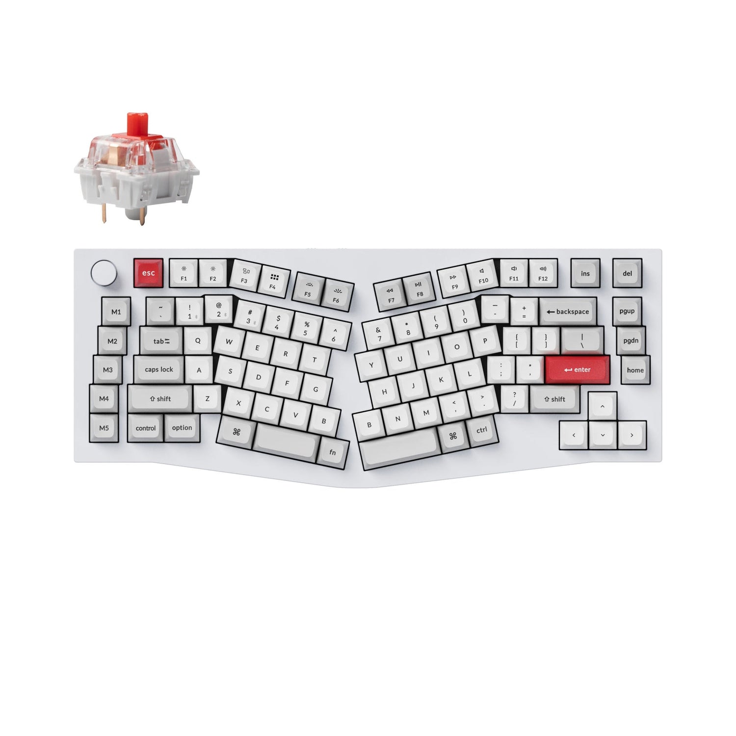 Keychron Q10 Pro (Alice Layout) Teclado mecânico personalizado sem fio QMK/VIA