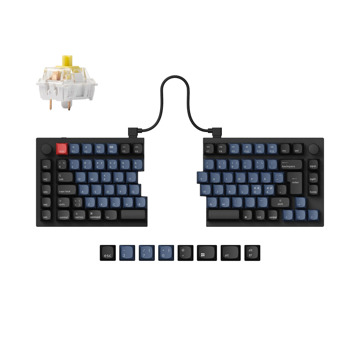 Colección de diseño ISO de teclado mecánico personalizado Keychron Q11 QMK