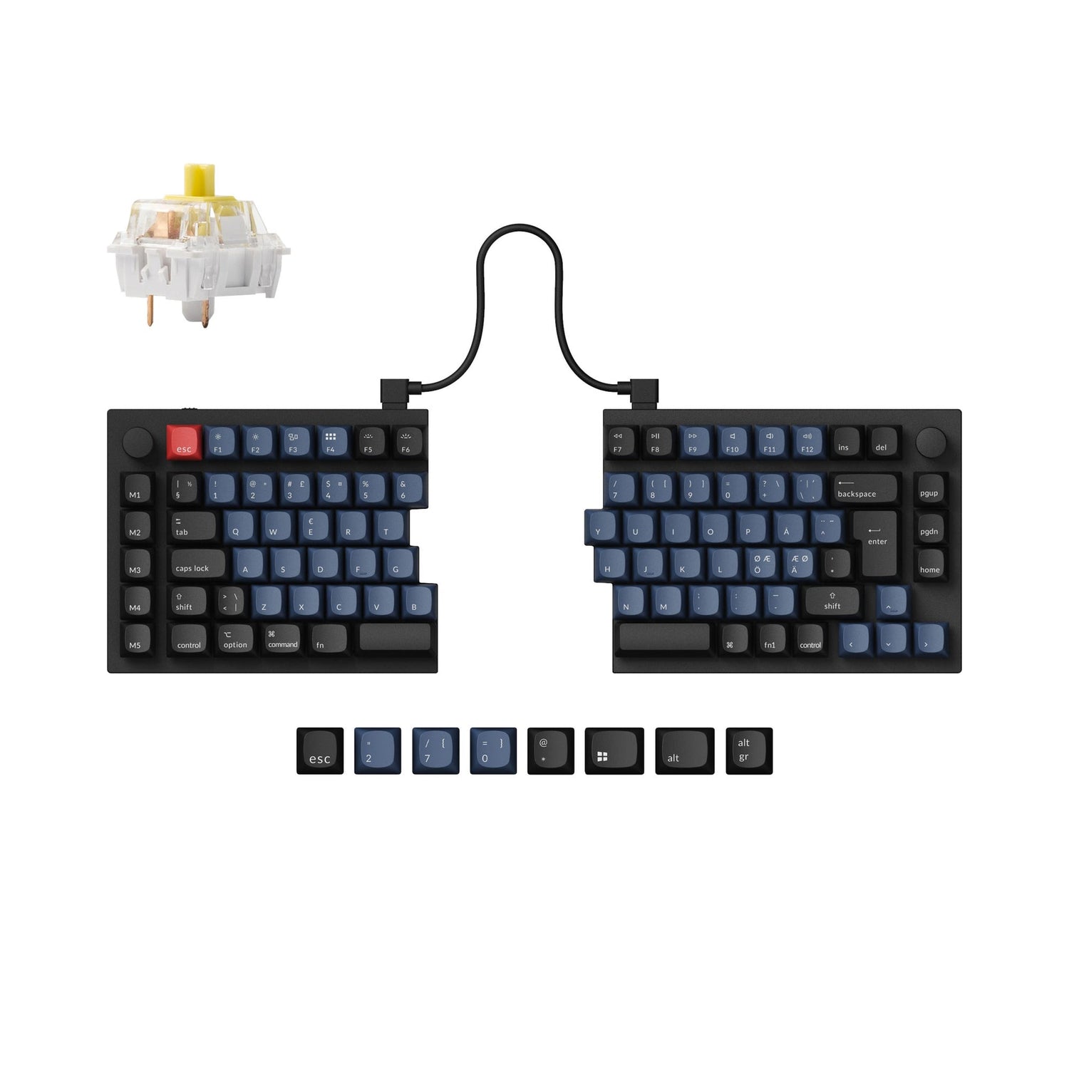 Colección de diseño ISO de teclado mecánico personalizado Keychron Q11 QMK
