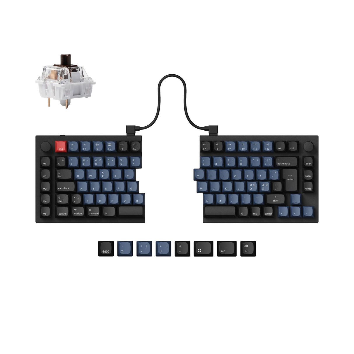 Colección de diseño ISO de teclado mecánico personalizado Keychron Q11 QMK