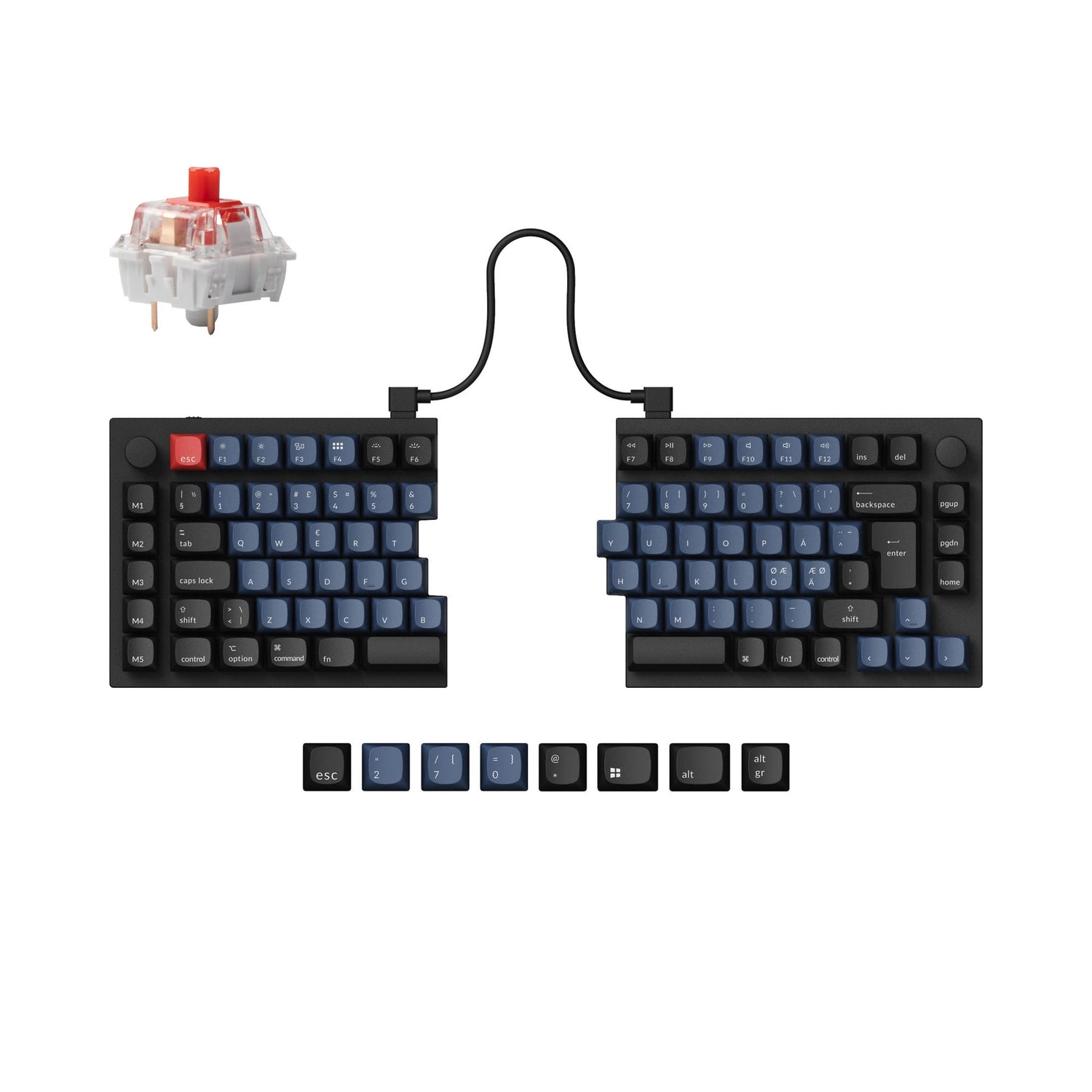 Colección de diseño ISO de teclado mecánico personalizado Keychron Q11 QMK