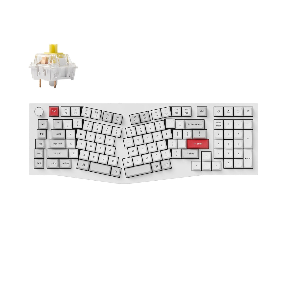 Keychron Q13 Pro (Alice Layout) Teclado mecânico personalizado sem fio QMK/VIA